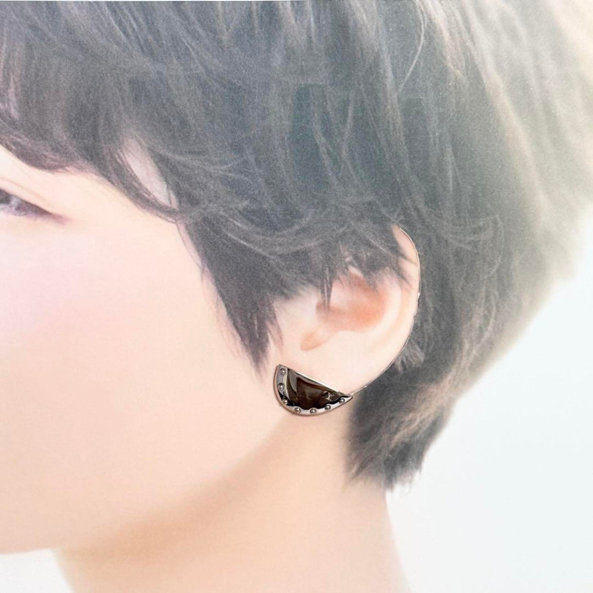 Earrings Silver Metal