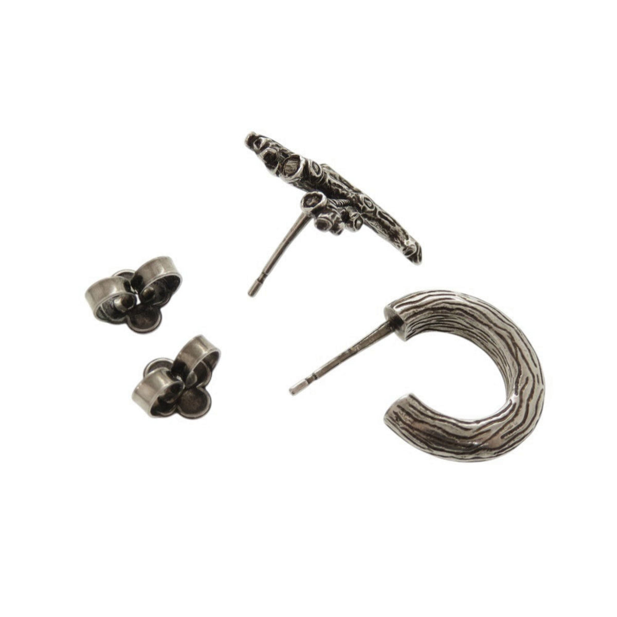 Earrings Silver-Tone Metal