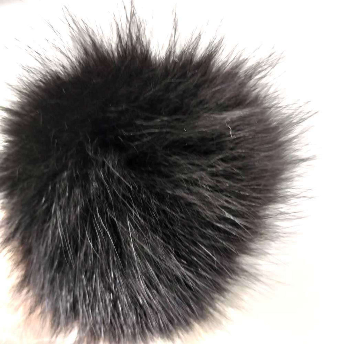Fuzzy Bubble Fur Bag Charm Black Handbag Charm