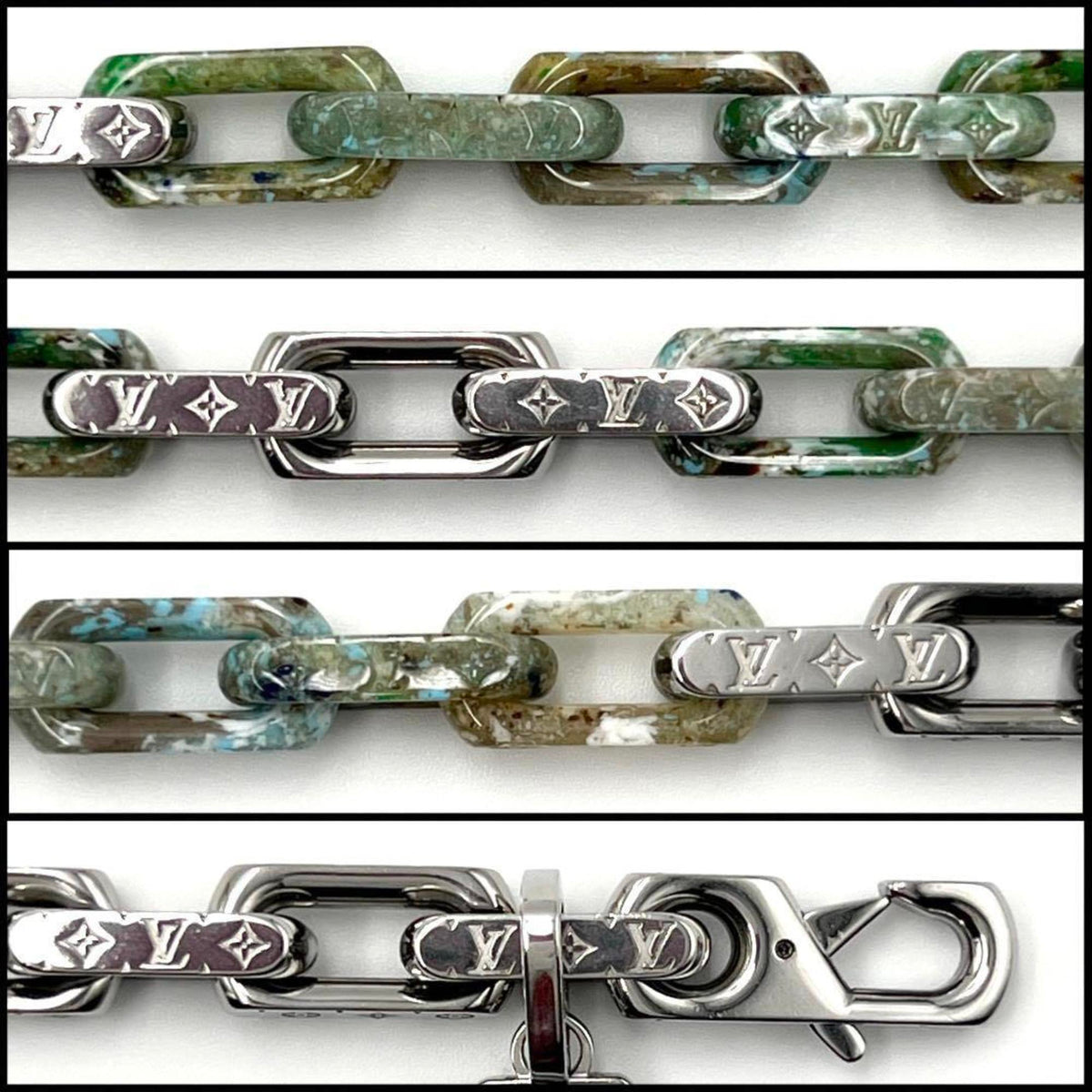 Pendant Necklace Metal and Plastic