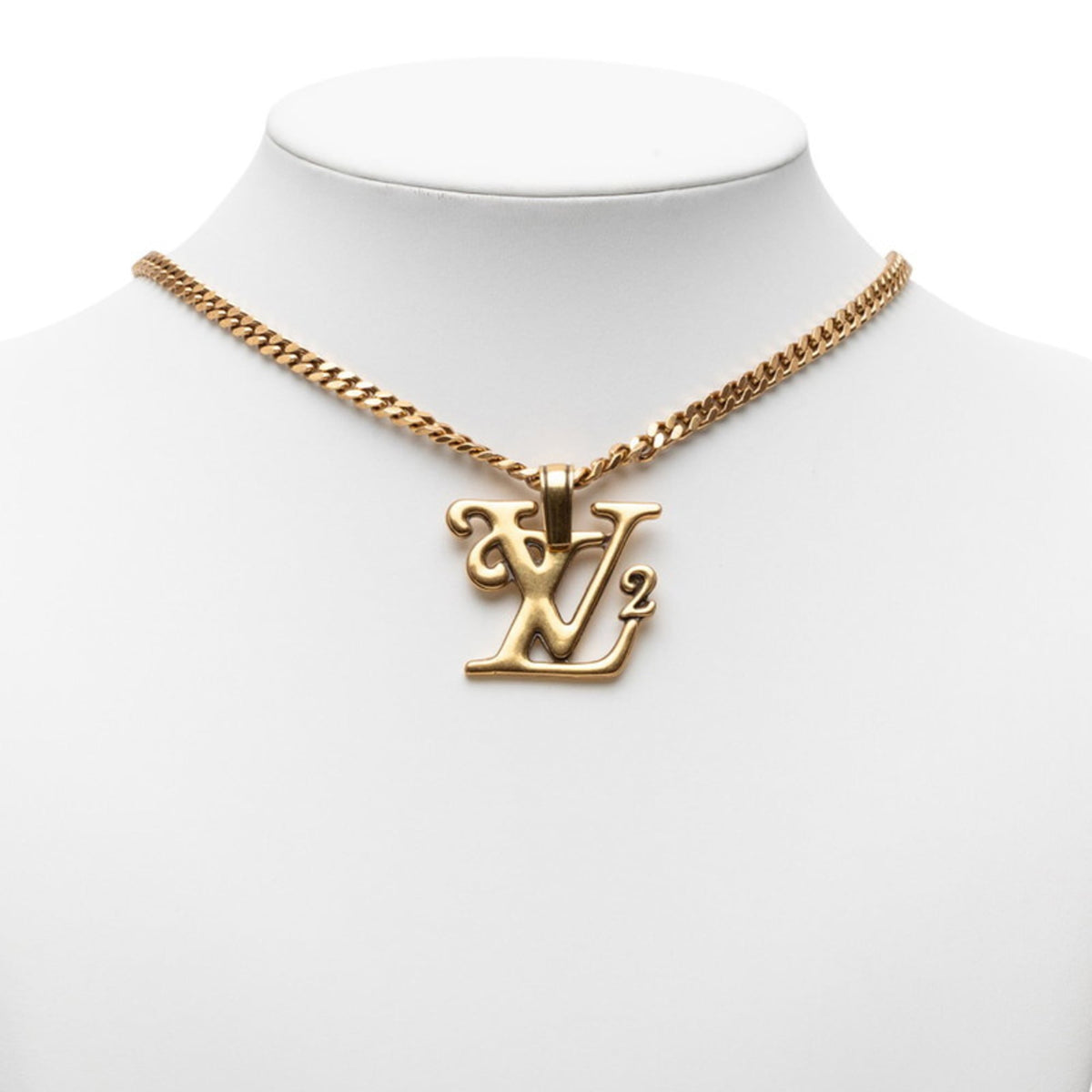 Collier Squared Pendant Necklace Gold