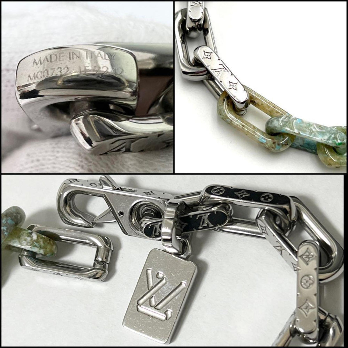 Pendant Necklace Metal and Plastic
