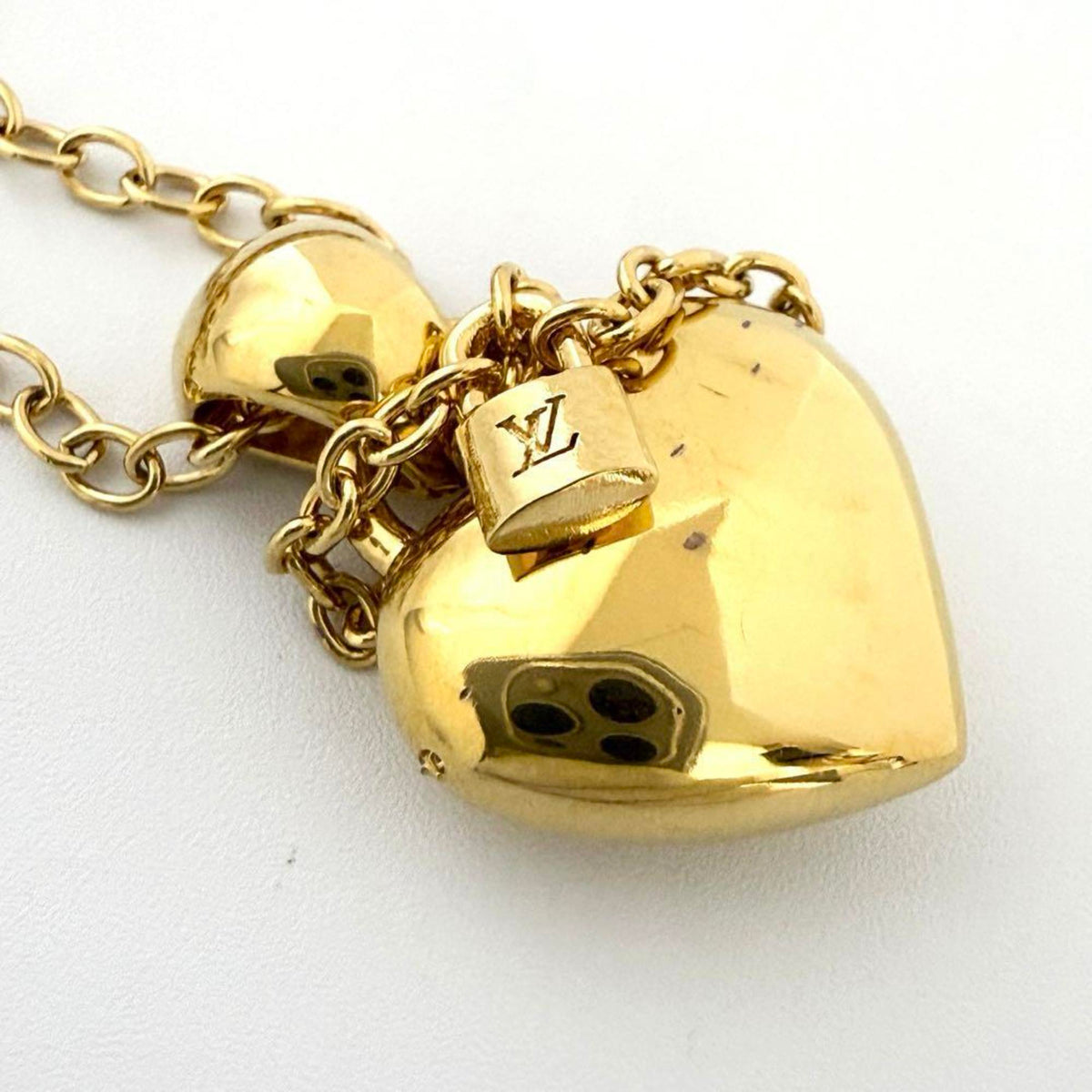 Love Lock Heart Pendant Necklace Metal