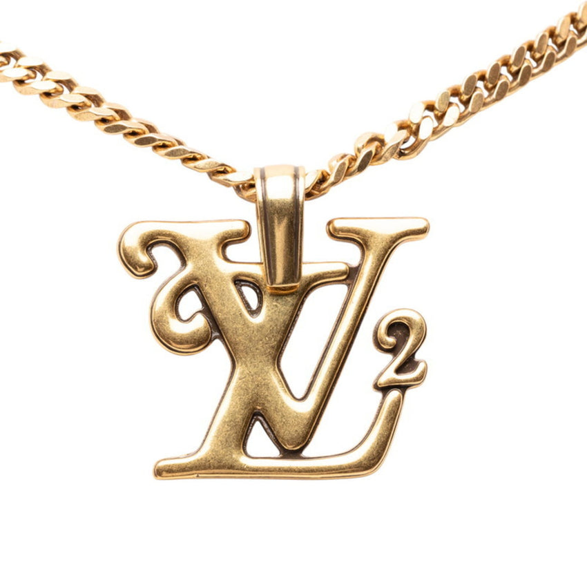 Collier Squared Pendant Necklace Gold