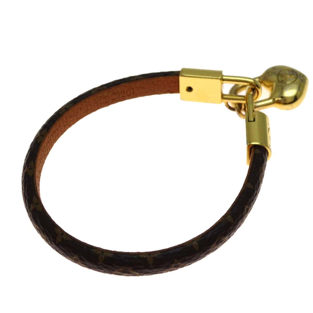 Monogram Bracelet Metal and Monogram Brown