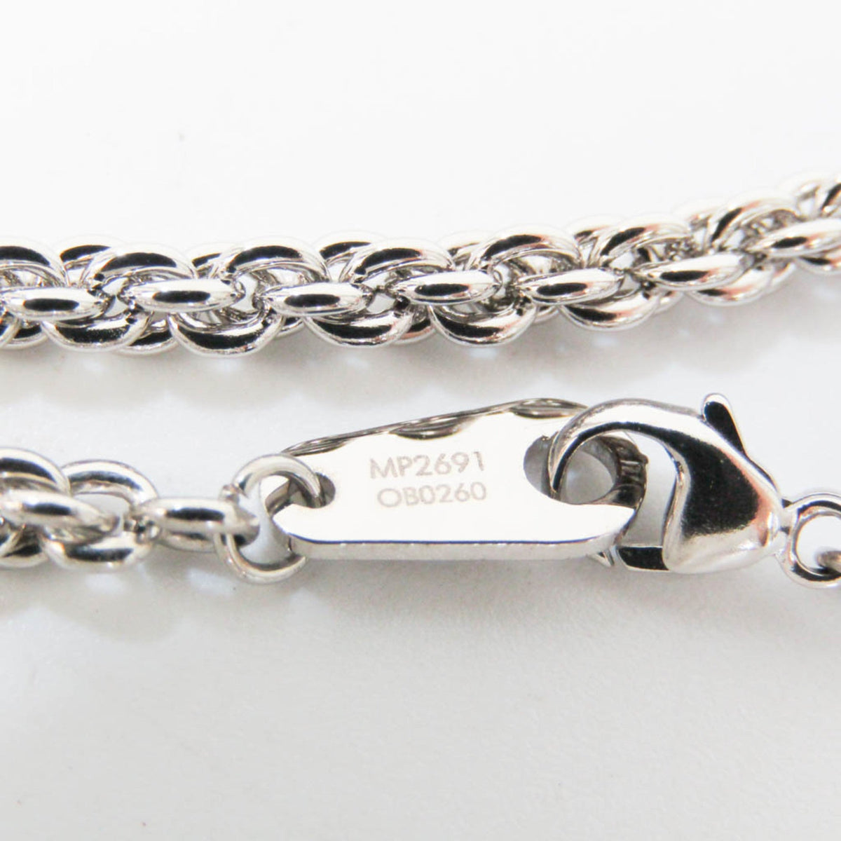 Pendant Necklace Metal with Rhinestone Silver