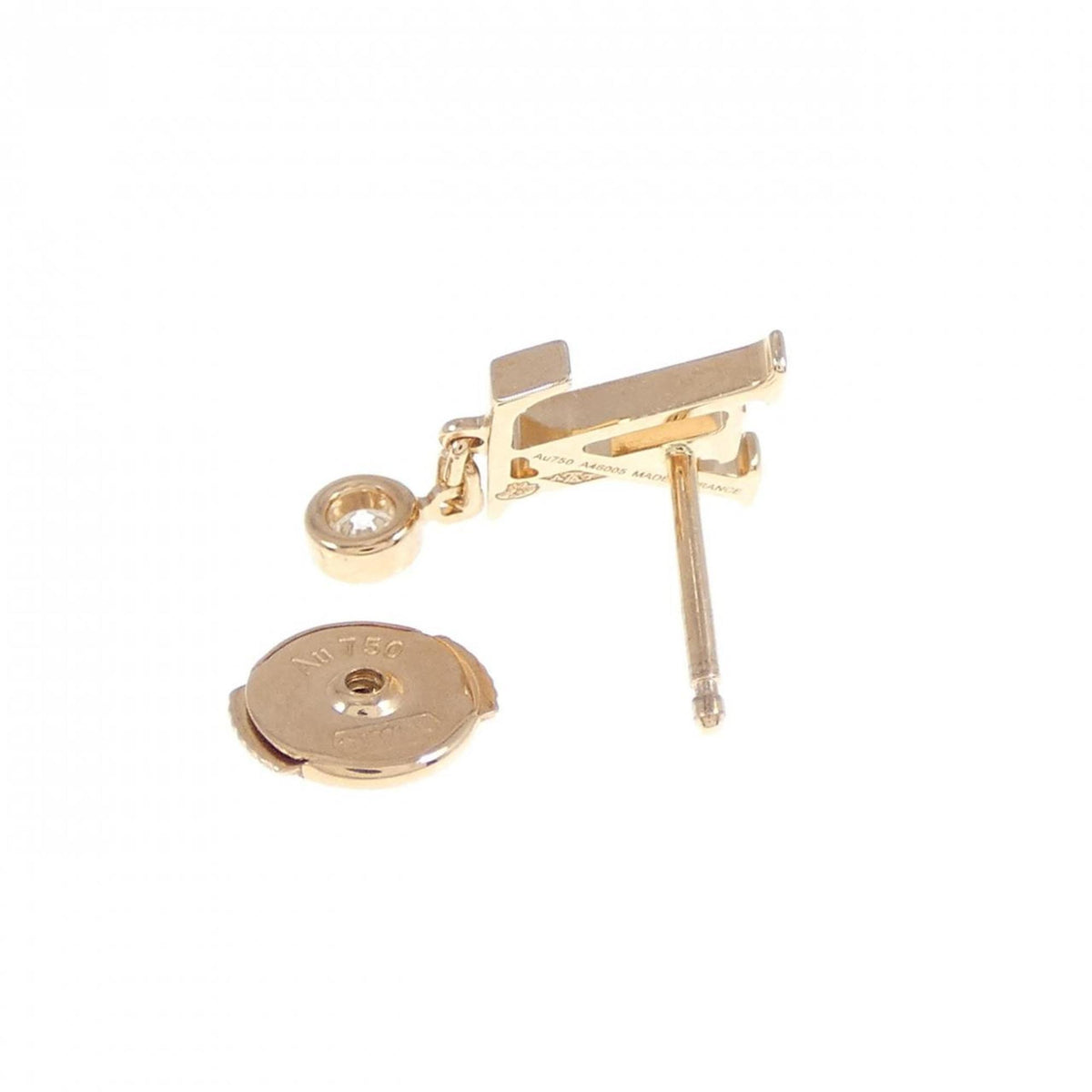 Idylle Blossom Clip Earrings 18K Rose Gold and Diamond One Ear 18K Rose Gold