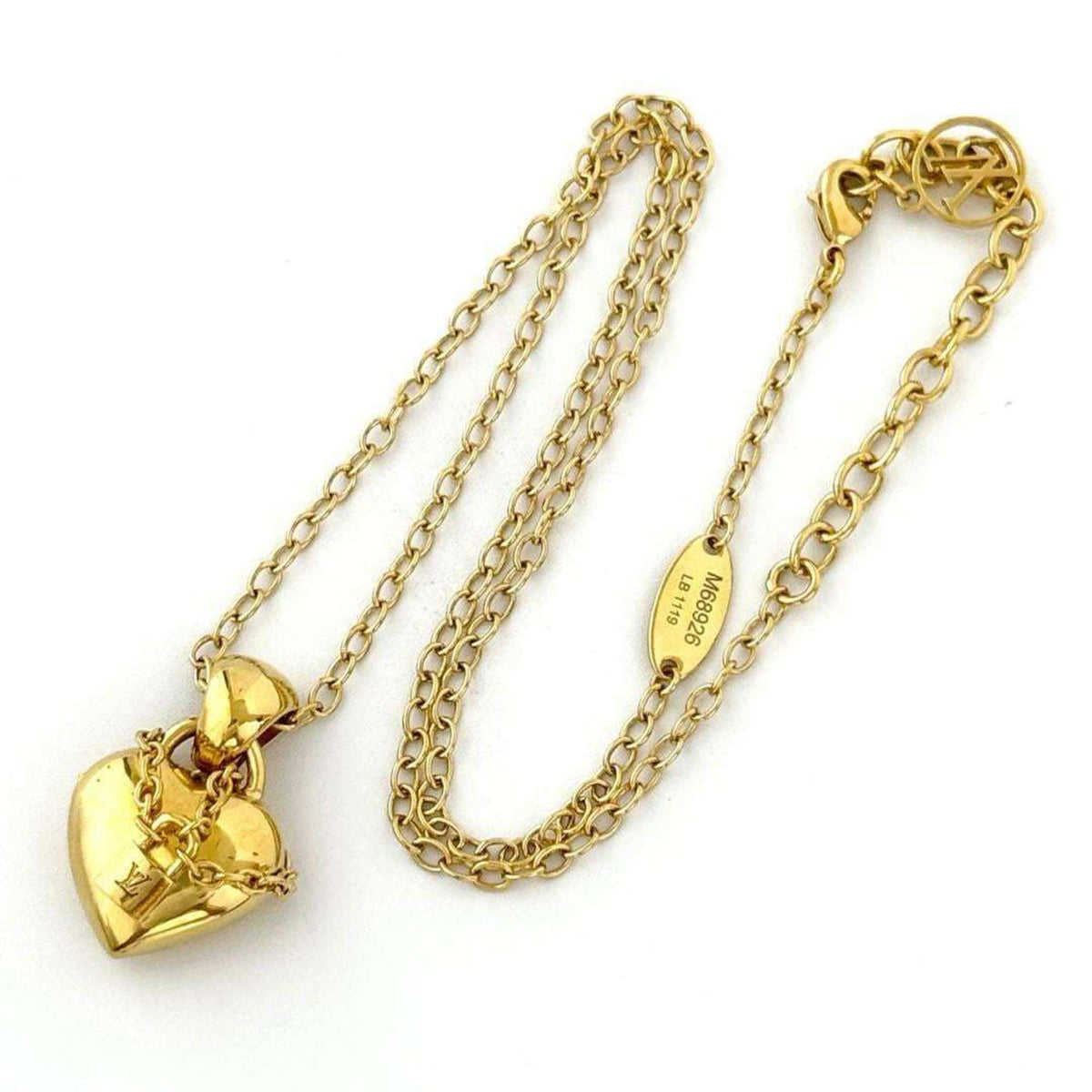 Love Lock Heart Pendant Necklace Metal