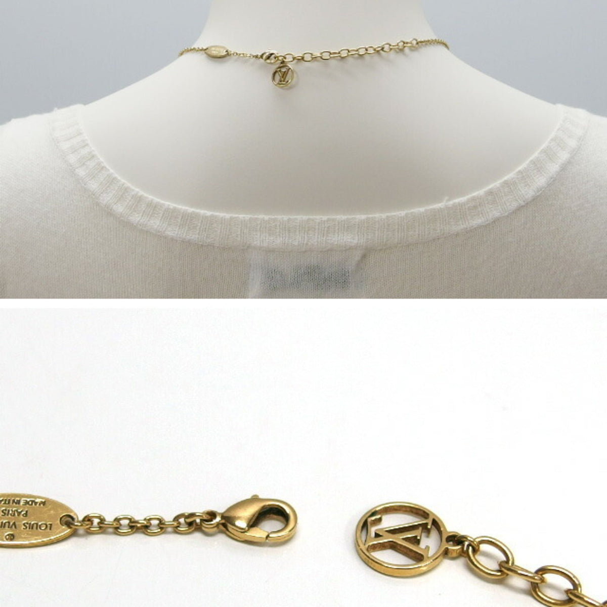 Pendant Necklace Gold Metal