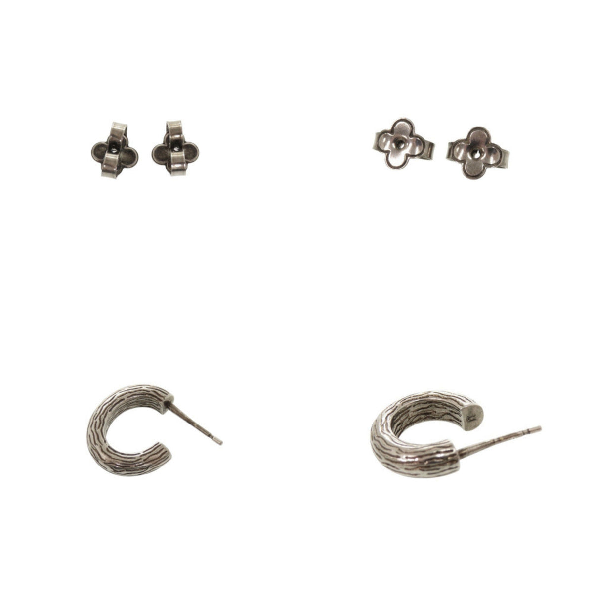 Earrings Silver-Tone Metal