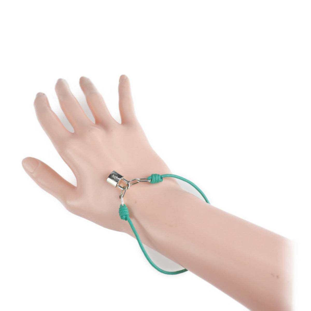 Lockit Bracelet Sterling Silver Green Padlock