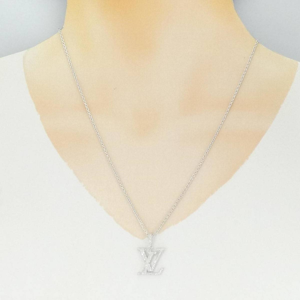 Pendant Necklace 18K White Gold with Diamond