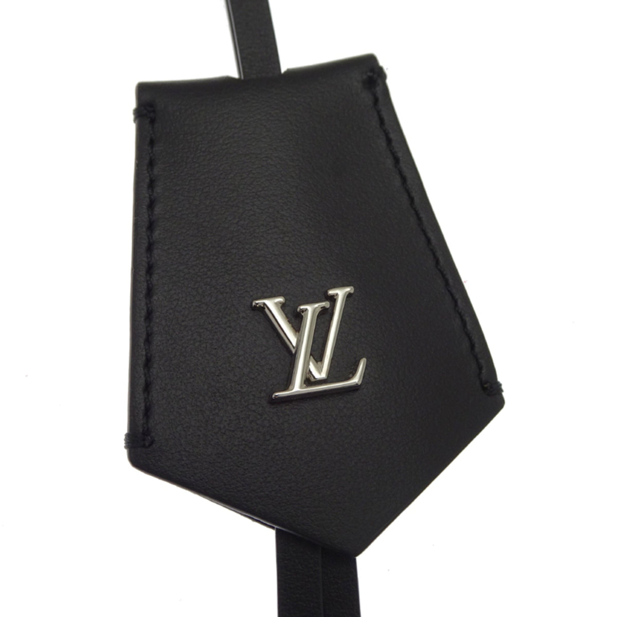 Charm Leather and Metal Black and Silver Handbag Charm