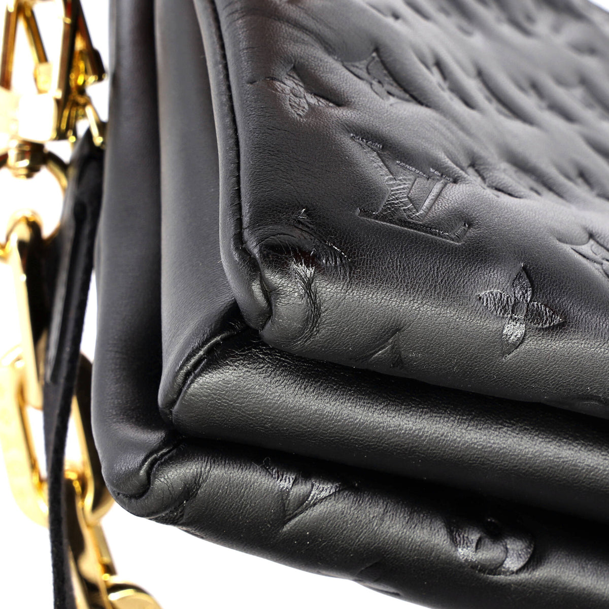 Coussin Bag Monogram Embossed Lambskin MM
