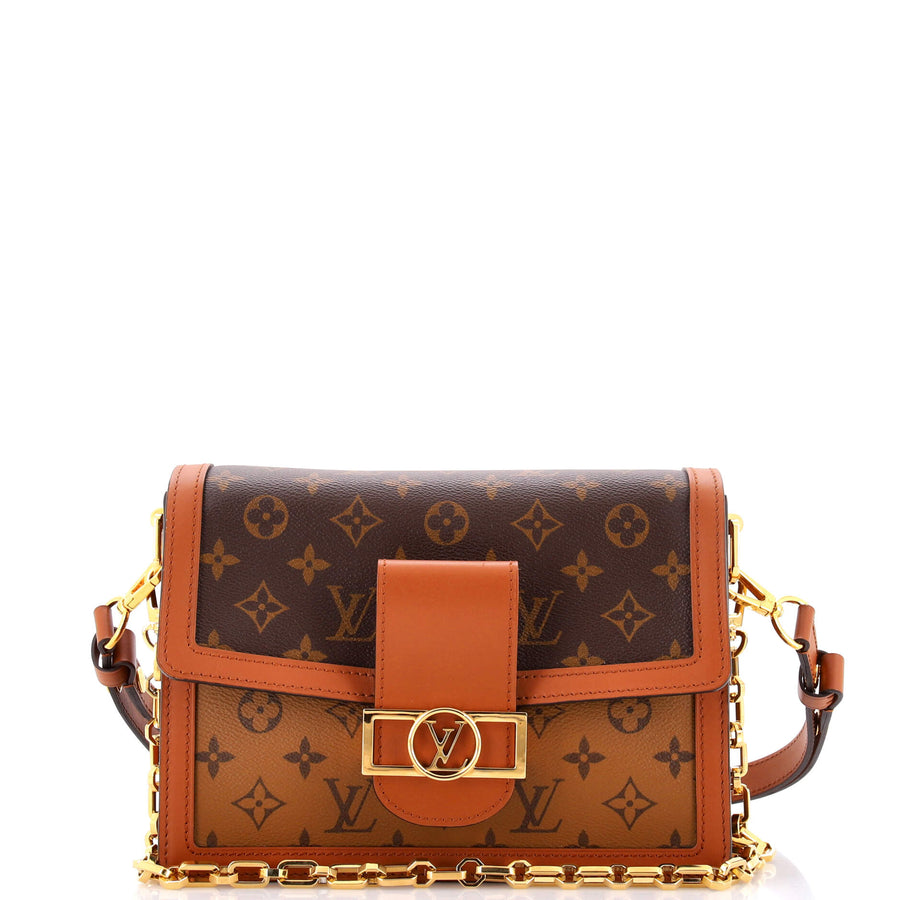 Dauphine Shoulder Bag Reverse Monogram Canvas MM