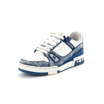Men's LV Trainer Sneakers Monogram Empreinte Leather and Monogram Denim