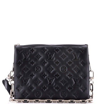 Coussin Bag Monogram Embossed Lambskin PM