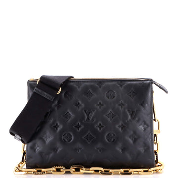 Coussin Bag Monogram Embossed Lambskin PM